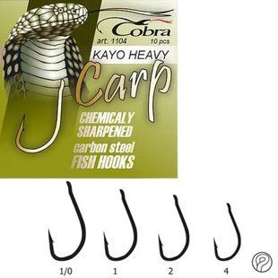 Крючок (CC305) Cobra CARP KAYO HEAVY (сер.1104/К010) *10 C1104NSB-K010 C1104NSB-K010 фото