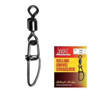 LJ5057-006 Вертлюжок-застежка Lucky John ROLLING SWIVEL CROSSLOCK 006 *7 LJ5057-006 LJ5057-006 фото