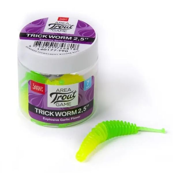 Силикон Lucky John Pro Series TRICK WORM 2.5in/6.35см/T90/7шт 140177-T90 140177-T90 фото