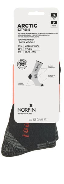 Шкарпетки NORFIN T4P ARCTIC MERINO EXTREME CREW 304747-02M 304747-02M фото