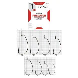 Крючки офсетные Cobra L-WORM сер. CO503 разм.K04/0 3шт. CO503-K040 фото