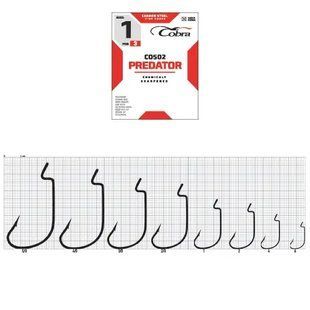 Крючки офсетные Cobra L-WORM сер.2312NSB разм.006 3шт. CO502-006 фото